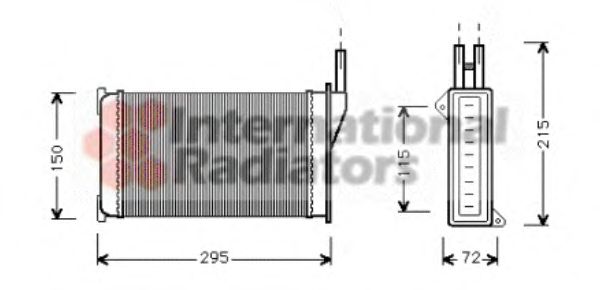 VAN WEZEL - 18006098 - Радиатор отопителя ESCORT 5-6/SCORPIO/SIERRA(пр-во Van Wezel)