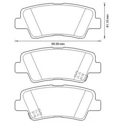 Гальмівні колодки дискові зад. Hyundai Grandeur, Sonata V, Tucson Kia Opirus, Soul Ssangyong Korando 1.6-3.3 05-