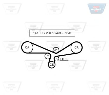 OPTIBELT - ZRK 1229 - Пасок ГРМ 253z Audi 2,4/2,8/4,2: A4/6/8 96-;