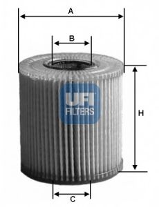 UFI - 25.003.00 - Фільтр масляний OPEL VECTRA B, C, ZAFIRA A 2.0-2.2 DTI 96-05 (вир-во UFI)