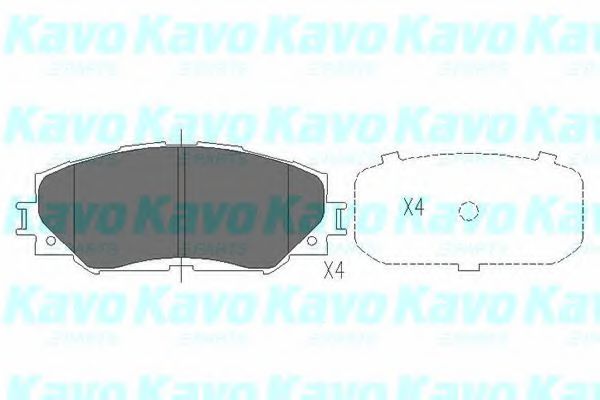 KAVO PARTS - KBP-9120 - Колодки тормозные передние Auris/Corolla/RAV4 02-