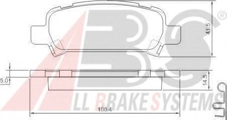 A.B.S. - 37164 - Гальмівні колодки зад.Subaru Forester 2.0 02-/Impreza 95-