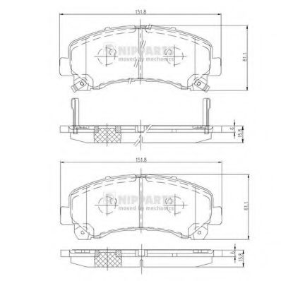 Гальмівні колодки перед. Isuzu D-Max 2007-