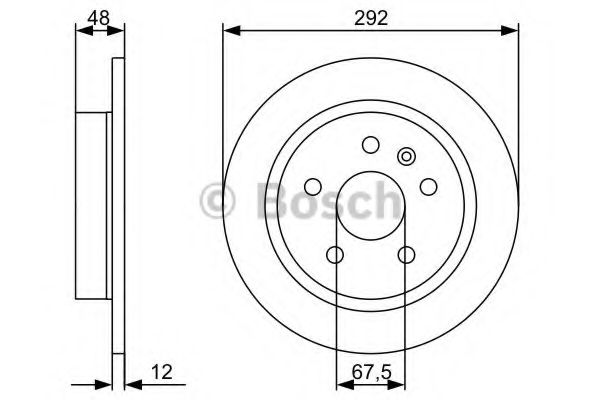 BOSCH - 0 986 479 513 - Гальмівний диск задн. Opel Insignia 08-, Saab 9-5 1.4-2.4 08-