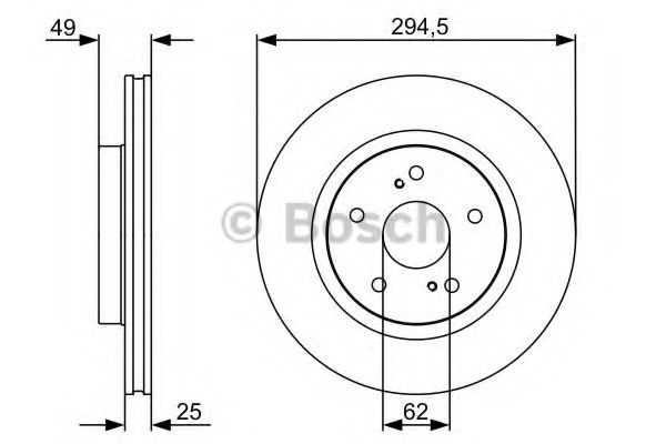 BOSCH - 0 986 479 559 - Диск гальмівний передній Suzuki Grand Vitara 09-