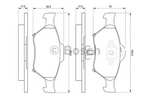 BOSCH - 0 986 494 101 - Колодки гальмівні дискові