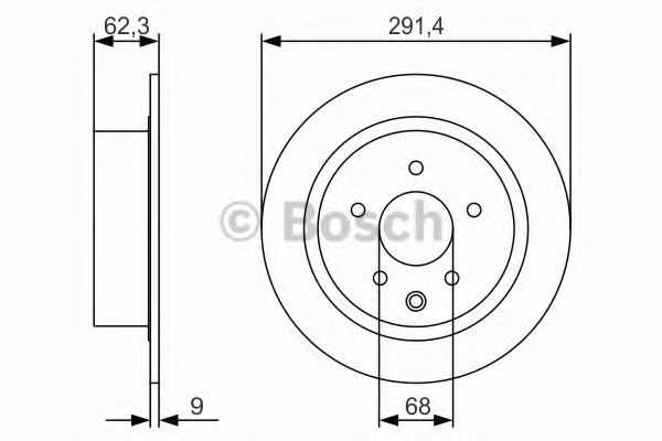 BOSCH - 0 986 479 R14 - Гальмівний диск NISSAN Altima/Juke ''R ''1,6-3,5 ''04>>