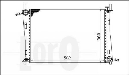 Радіатор Ford Fiesta V, Fusion; Mazda 2 1.25-1.6 11.01-12.12