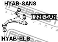 FEBEST - HYAB-SANS - САЙЛЕНБЛОК МАЛЕНЬКИЙ ПЕРЕДНЕГО РЫЧАГА HYUNDAI SANTA FE (CM) 2006-