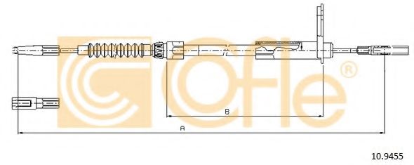 COFLE - 10.9455 - Трос ручного гальма зад.лівий MB S-Class 99- 978/800mm