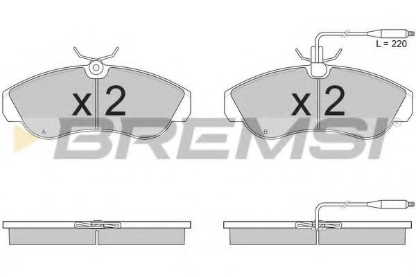 BREMSI - BP2615 - Тормозные колодки перед. Ducato/Boxer 94-02 (1.8t)