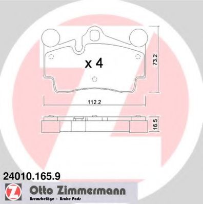 ZIMMERMANN - 24010.165.9 - Колодки гальмівні дискові