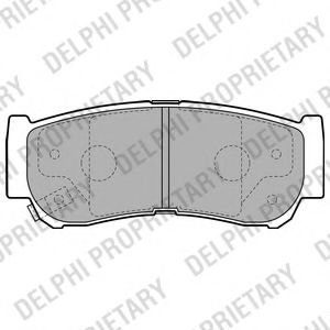 DELPHI - LP2049 - Гальмівні колодки дискові зад. Hyundai Santa Fe II 06-