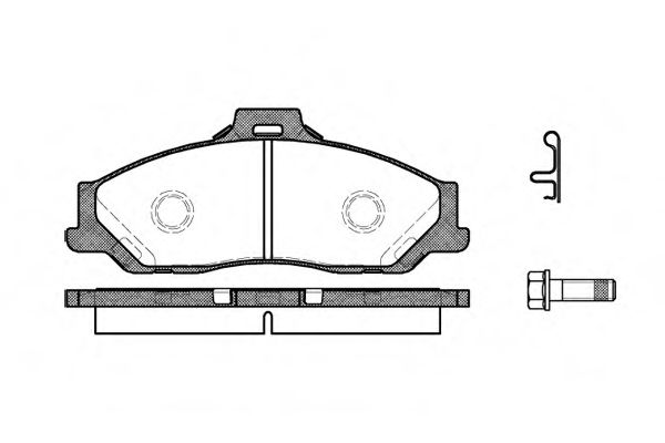 Комплект гальмівних колодок передн Ford Ranger; Mazda 323 S Vi, B-Serie, Bt-50 1.6-4.0 09.98-12.15