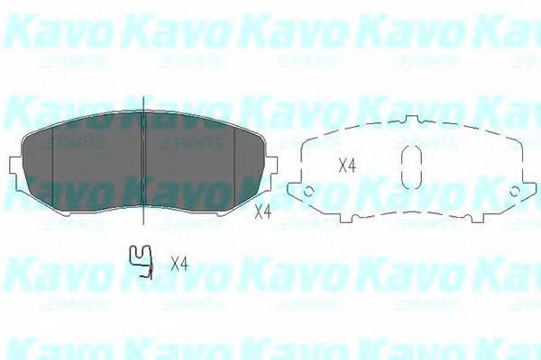 KAVO PARTS - KBP-8512 - Гальмівні колодки дискові перед. Suzuki Grand Vitara 04-