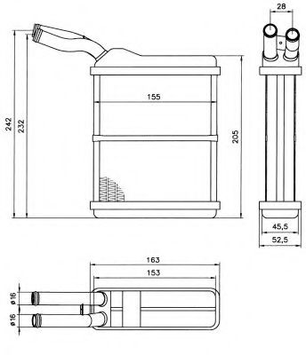 Теплообменник, отопление салона (Отопление / вентиляция)