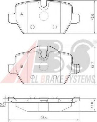 Гальмівні колодки диск.задні BMW 1 (E81), 3 (E90) 1.6i/1.8i/2.0 03-