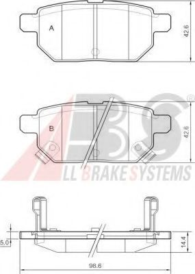 Гальмівні колодки задні Toyota Corolla/Auris/Yaris 1.0i-2.2D 01.07-