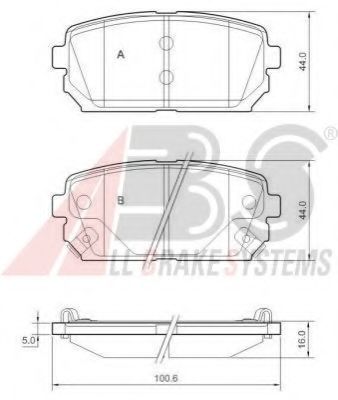 Гальмівні колодки дискові зад. Kia Carens III (FG) 06-/Hyundai IX35 2.0CRDi 10-