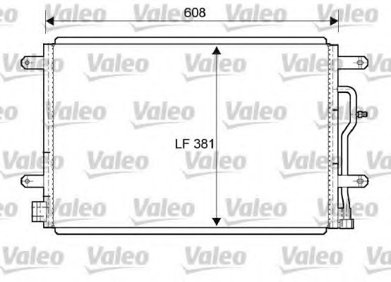 VALEO - 818190 - Радиатор кондиционера AUDI A4 (8E2, B6) 03-04, A4 (8EC, B7) 04-08, A4 Avant (8E5, B6) 03-04
