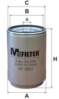 MFILTER - DF 3521 - Фильтр топл. Renault, Volvo Trucks (пр-во M-filter)
