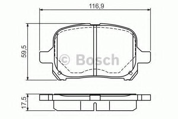 BOSCH - 0 986 424 639 - Торм колодки дисковые (пр-во Bosch)