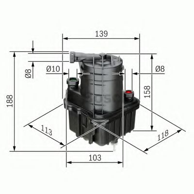 BOSCH - 0 450 907 015 - Фільтр паливний