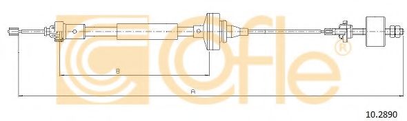 COFLE - 10.2890 - Трос зчеплення Dacia Logan 1.4/1.6