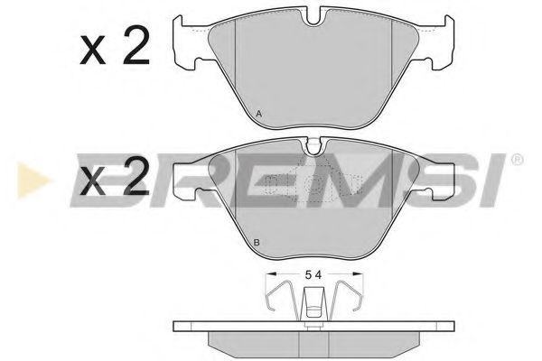BREMSI - BP3403 - Тормозные колодки перед. BMW 3 (E90)/5 (E60)/7 (E65) 02-13 (ATE)
