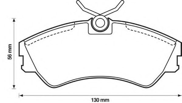 Колодки гальмівні VW Transporter 1.9-2.5/D 90-95 14`