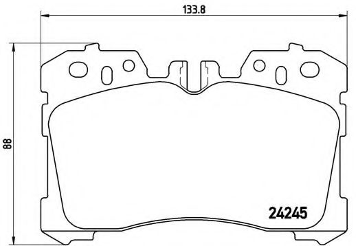 Гальмівнi колодки дискові перед. Lexus LS/LV 460, 460 Awd, 600 H 04/06-