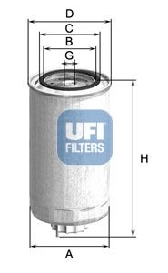 UFI - 24.500.00 - Фильтр топливный IVECO