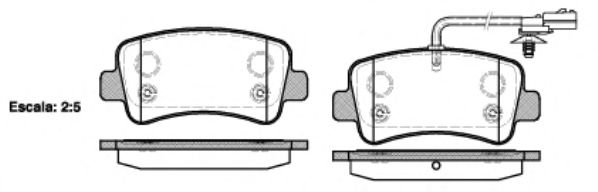ROADHOUSE - 21439.01 - Гальмівні колодки дискові зад. Opel Movano Renault Master III 2.3Dci/2.3Cdti 05.10-