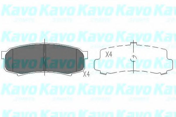 KAVO PARTS - KBP-9007 - Колодки тормозные задние Land Cruiser/Pajero 84-