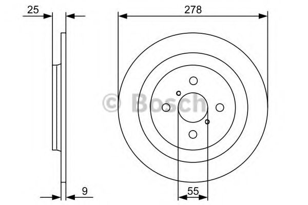 BOSCH - 0 986 479 360 - Гальмівний диск