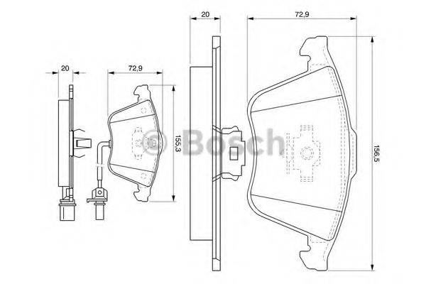 BOSCH - 0 986 494 104 - Гальмівні колодки дискові перед, Audi A4 1.6-3.2FSi/A6 III/A6 Quattro III 4.2 04- /T-5