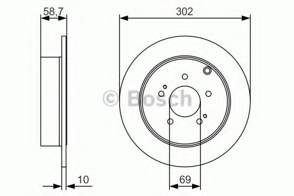 BOSCH - 0 986 479 532 - Диск гальмівний задній Mitsubishi Grandis 04-10