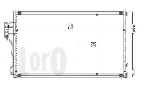 LORO - 054-016-0006 - Радиатор кондиционера Vito/Viano W639 2.0-3.7 03-