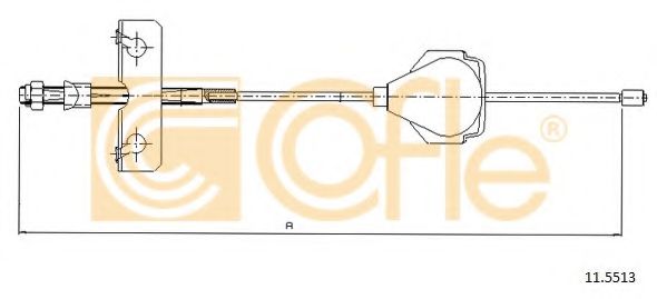 COFLE - 11.5513 - Трос ручного гальма перед. (L=306mm) Ford Mondeo 2.0/2.5TDCi 00-07