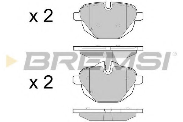 BREMSI - BP3449 - Тормозные колодки зад. BMW 5 (F10)/X3 (F25) 10- (TRW)