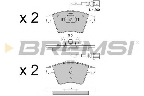 BREMSI - BP3508 - Тормозные колодки перед. T5 03- (R16)