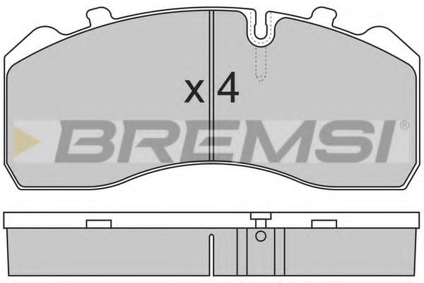 BREMSI - BP7284 - Тормозные колодки перед. Iveco/MAN/MB