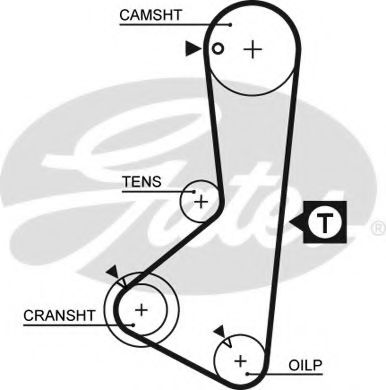 GATES - 5075XS - Пасок ГРМ Hyundai Sonata 1.8, 2.0  88-93,  Mitsubischi