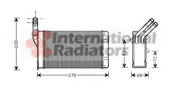 VAN WEZEL - 09006055 - Радіатор пічки Citroen Berlingo/Peugeot Partner