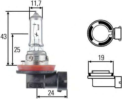 Лампа 12V H11 55W PGJ19-2