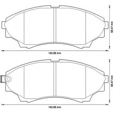 Колодки гальмівні FORD RANGER; MAZDA B-SERIE, BT-50 2.5D/3.0D 06.99-