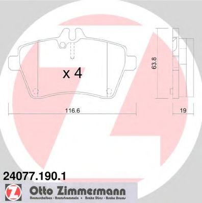 Колодки гальмівні перед. DB (W169) A 170 04-