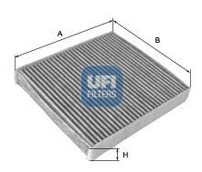 UFI - 54.219.00 - Фільтр салону VW GOLF VII 12- вугільний (вир-во UFI)