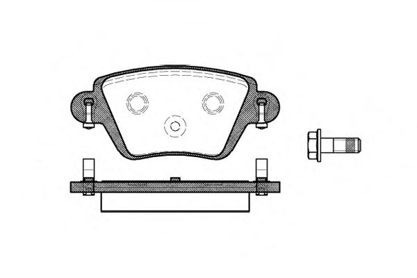 Гальмівні колодки дискові зад. Ford Mondeo 1.8/2.0/2.5 00-  Renault Kangoo 1.6/1.9D 10.01-