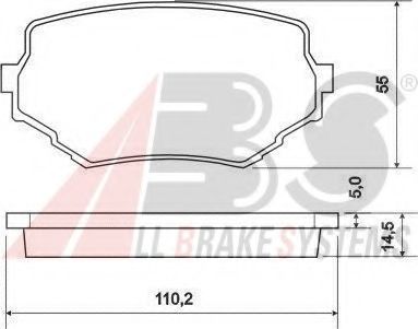 A.B.S. - 36965 - Гальмівні колодки дискові перед. Suzuki Vitara, Grand Vitara  1.9 D-2.7 12.94-09.05